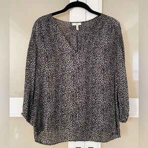 Joie Silk Leopard Print Blouse - Size XS